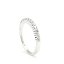 Anillo plata fina con circonitas blancas 